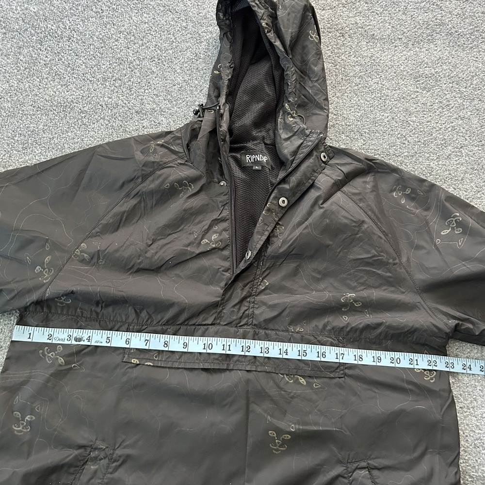 Ripndip Jacket Mens Large Cat Face Print Pullover Hooded Windbreaker Drawstring - Picture 7 of 13